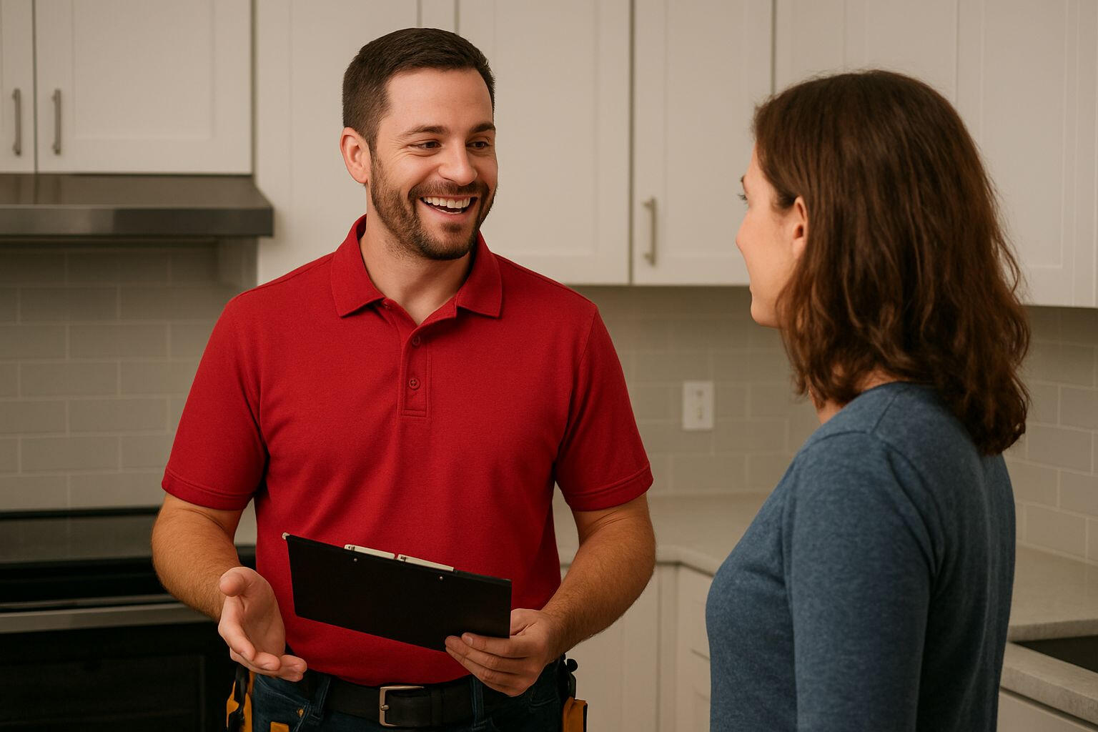 man shaking hands with a woman